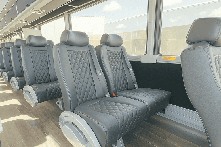 interior of Pontiac Charter Bus charter bus