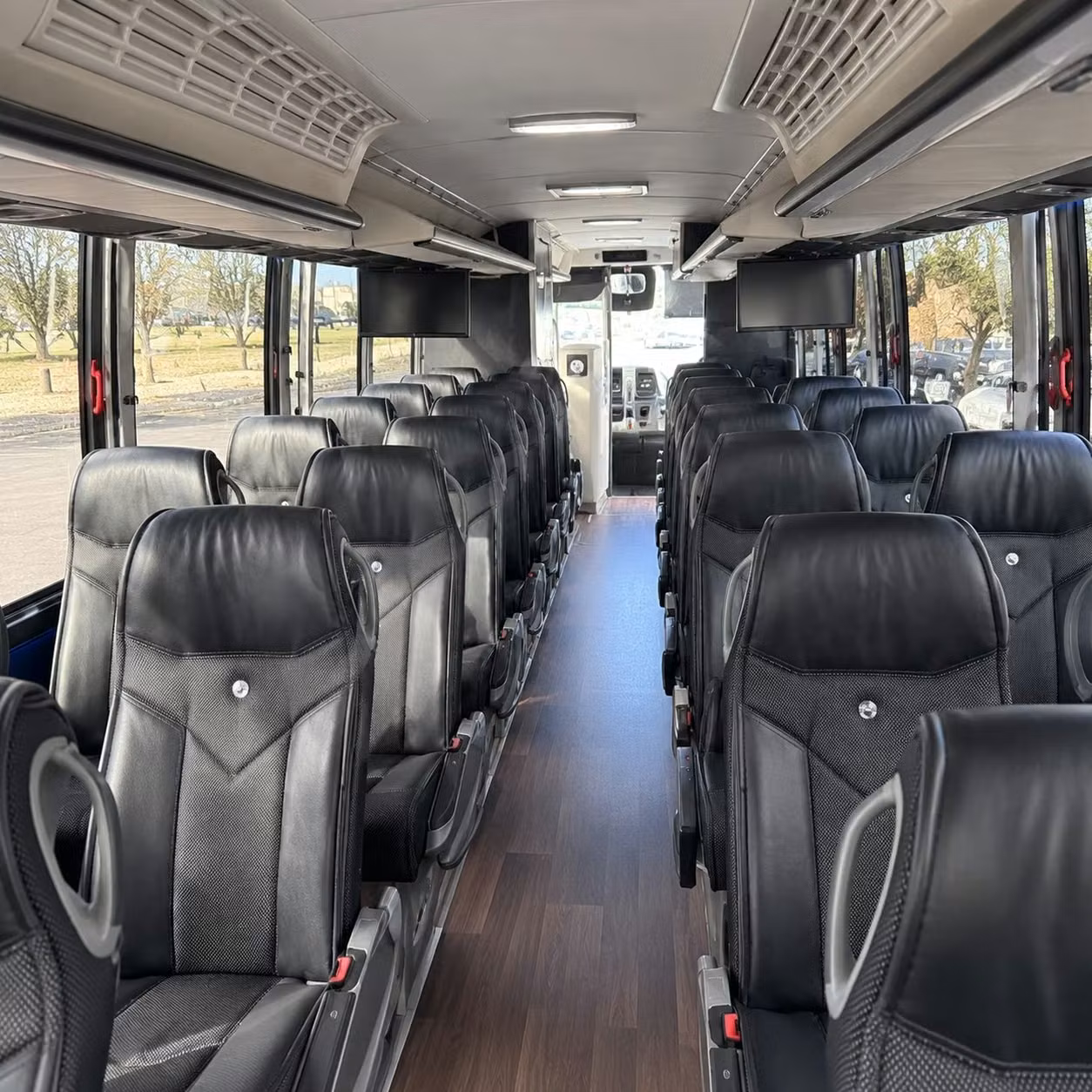 56 passenger charter bus interior
